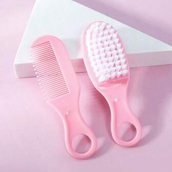 1pc Baby Comb Set, Soft Hair Brush For Newborns, Infants, Toddlers, To Prevent Cradle Cap And Massage Scalp During Bath Time