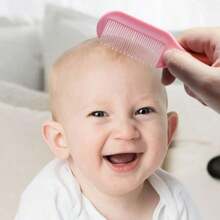 1 pieza de Juego de peine para bebé, cepillo suave para el cabello de recién nacidos, bebés y niños pequeños para prevenir la costra láctea y masajear el cabelludo durante el baño - Set de peine y cepillo para bebé - Ver 5