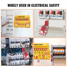Electrical Lockout Tagout Kit  60 PCS Safety Lockout Tagout Station Includes Padlocks  Hasps Tags  Nylon Ties  Expansion Kit And Lockout Station Board For Industrial  Electric Power - 紅色 - 查看 6