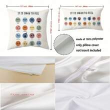 1 pieza Funda de almohada de salud mental, impresión a doble cara, perfecta para el consultorio de consejería, adecuada para el hogar y el consultorio del consejero, núcleo de almohada no incluido