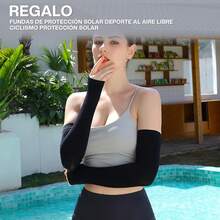 Sombreros de Sol para Mujeres - Sombrero de Sol para Mujer, ala Ancha, Plegable, Transpirable, Impermeable, Proteccion Solar UV Gorras para Pesca/Senderismo (12cm/ UPF 50+) Entrega Mangas para Brazos - Caqui - Ver 3