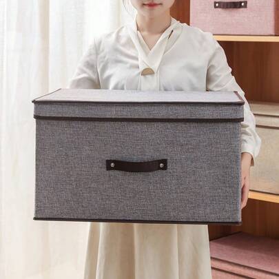 Caja de almacenamiento de ropa de gran capacidad, tela no tejida, antideformación, organizador de ropa para el hogar, dormitorio, armario, gris, Bolsa De Almacenamiento Plegable Cubo Tela Organizador Para Edredones Organizador para ropa bolsas guarda bolsas closet Caja De Almacenamiento De Ropa Grande Plegable