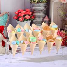 Soporte de cono de helado de acrílico transparente de 12 orificios, soporte para exhibir palomitas de maíz, soporte para pastel, decoraciones para pastel, soporte para magdalenas, decoración para pastel, soporte para pastel, decoración de boda, suministros para fiesta de boda, decoraciones de boda, accesorios de boda, soporte para pastel de boda