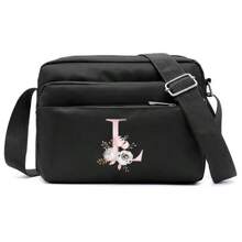 Bolso De Hombro Para Mujer Con Patrón De Letras, Elegante Y Conveniente Para Actividades Al Aire Libre Bolso De Teléfono Bolso Mensajero Bolsa De Varias Capas Monedero Para Mujer Útiles Escolares Para La Habitación De Residencia Universitaria Bolsa Vintage Estilo Bandolera Correa Geométrica Bolso Cruzado En El Pecho Para Mujeres Regalo