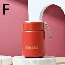 1PC Minimalist Mini Warm Color 350ML Insulated Cup, Women's Portable Stainless Steel Insulated Cup, Gift Cup, Cute Student Water Cup, Portable And Long-Lasting Insulated Water Cup, Coffee Cup [Logo Casual/Color Difference Small] Back To School