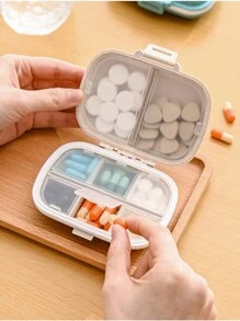 1入組旅行用便攜式藥盒，8個隔層適用於放置藥物和維生素，方便擺放口袋或手提包中，可重複使用的藥袋，可安全儲存每日藥量，自封旅行紙巾收納袋 - 彩色 - 查看 11