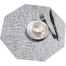 1入組北歐風格餐桌墊，防燙、耐水、防油碗杯墊，家居必備，金色