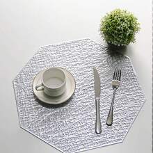 1入組北歐風格餐桌墊，防燙、耐水、防油碗杯墊，家居必備，金色