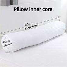 1入組純色圓柱形枕頭，多種設計的冰絲（夏季涼爽）圓柱形，家庭臥室沙發單元裝飾枕頭，適用於支撐頸部，腿部和背部，也可用作瑜珈和沙發靠墊 - 彩色 - 查看 3
