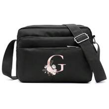 Bolso De Hombro Para Mujer Con Patrón De Letras, Elegante Y Conveniente Para Actividades Al Aire Libre Bolso De Teléfono Bolso Mensajero Bolsa De Varias Capas Monedero Para Mujer Útiles Escolares Para La Habitación De Residencia Universitaria Bolsa Vintage Estilo Bandolera Correa Geométrica Bolso Cruzado En El Pecho Para Mujeres Regalo