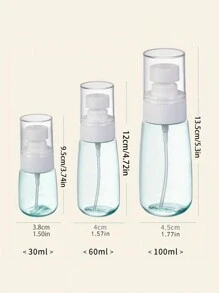 1 Stück / 3 Stücke 100ml / 60ml / 30ml Nebel Sprühflasche / Haarspray Flasche / Feiner Nebel Styler Sprüher 360 Grad tragbar klarer Zerstäuber Flasche für Parfüm / Tonics / Make-up Einstellungssprays / Reisegröße