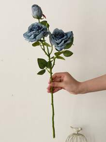 1/3 Pcs Artificial Rose Flowers Vintage Style Roses Decorated With Fake Flowers 2 Flowers And 1 Bud, Valentine Day, Gift