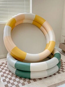 1 件装充气折叠卡通动物恐龙设计婴儿浴盆，户外幼儿熊和兔子游泳池，夏季 - 彩色 - 查看 2