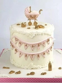 3D立体婴儿派对硅胶翻糖模具蛋糕巧克力装饰DIY模具，婚礼和生日用品，家居和派对装饰