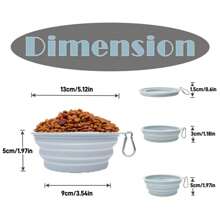 1 Pc Collapsible Dog Bowl 350ml, Travel Dog Water Bowl With Buckle, Silicone Portable Dog Food Bowl Suitable For Cat And Dog Walking, Hiking, Camping Water Bottle Camping