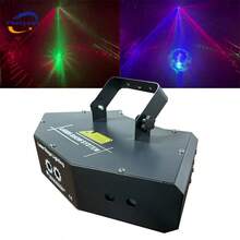 INXZNAU Full Color 6-Eyes RGB DJ Laser Light/DMX512 Control Scan Stage Light/Scanner/Projector/Disco Beam Effect For Stage Parties Christmas - Black - View 4