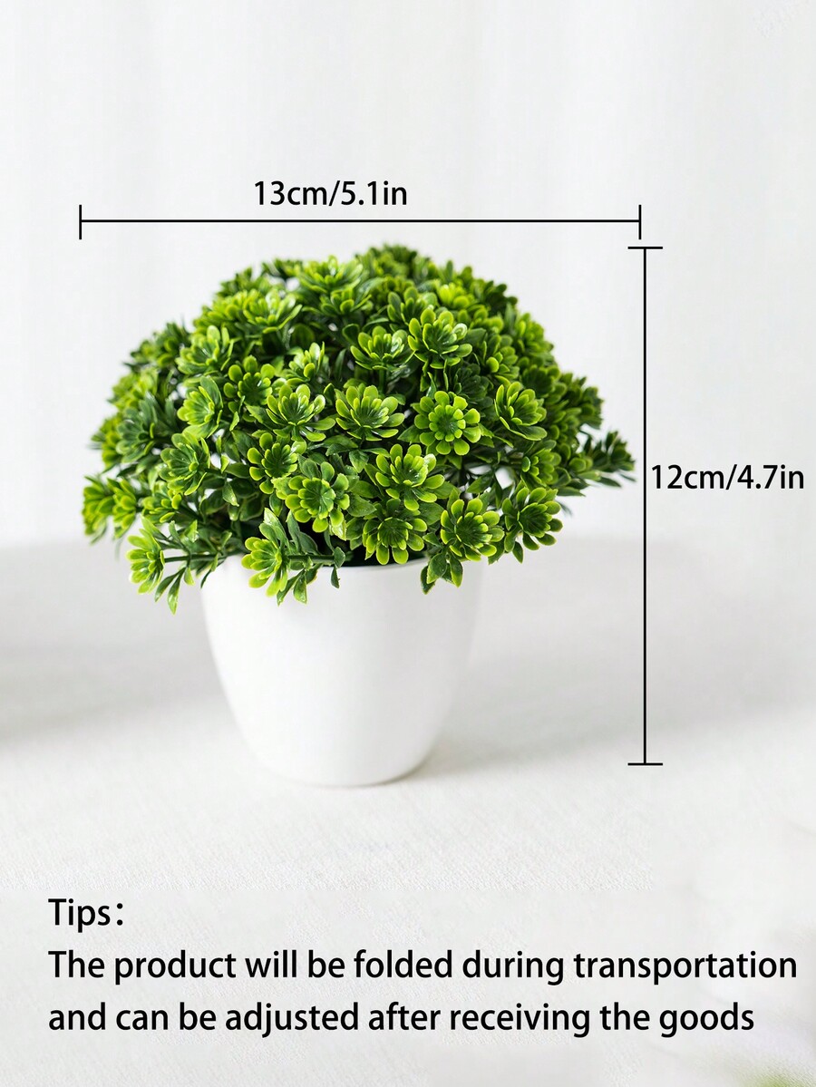 1pc Artificial Mini Chrysanthemum Plant Pot, 12cm High, Plastic