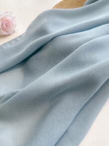 A Lady Plain Linen Scarf Large Size Sunscreen Shawl Wrap Scarf For Daily Use Bandana, Hair Band, Head Band Ideal For Dressing Up Your Look
