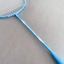 Conjunto de raquetas de bádminton, raquetas de ocio duraderas y livianas, 2 raquetas, 1 bolsa y 3 volantes de nylon - Azul - Ver 7