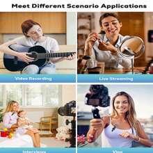 Wireless Lavalier Portable Mini Microphone Intelligent Noise Cancellation Windproof Hairball Double Noise Elimination Can Be Used For Singing Conference Interviews Video Audio Recording For Android Phone Tablet New Upgrade