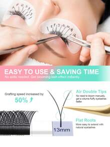 5 盒 NAGARAKU YY 形手工编织优质水貂皮柔软轻盈自然睫毛延长化妆网状十字假睫毛 W 形柔软自然延长专业睫毛嫁接睫毛簇、睫毛簇、单根睫毛、睫毛、假睫毛 - D - 查看 3