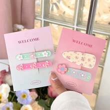 2 buc cleme de păr acrilice 3D cu strat dublu, cu design floral, accesorii de păr simple și versatile pentru fete, potrivite pentru uz zilnic, cleme cu gheare, gheare de păr, agrafe de păr, lucruri școlare, flori, ținute de vacanță pentru femei