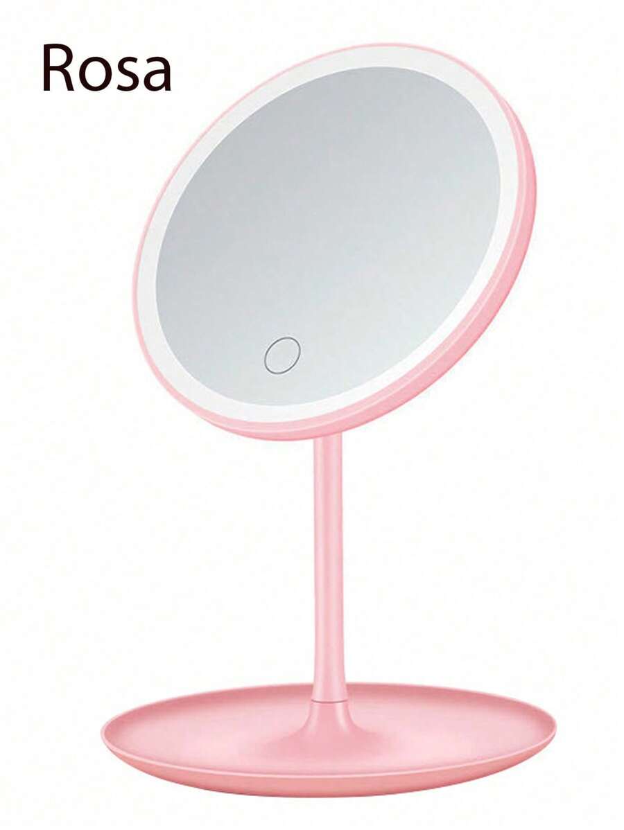 Espejos Para Maquillaje/baño Regulable Con Luces Led - Rosa - Ver 1