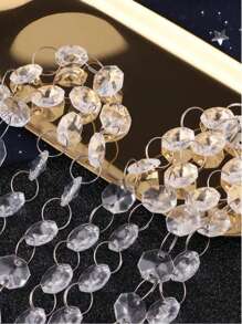 1/5/10pcs 39inch Crystal Bead Chain, Acrylic Gemstone Bead Strand, Used For Hanging Decor On Door, Window, Curtain, Lighting, Centerpiece, Wedding Props,Christmas