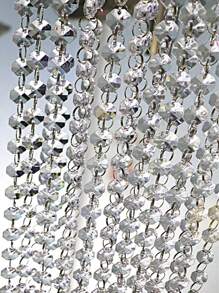 1/5/10pcs 39inch Crystal Bead Chain, Acrylic Gemstone Bead Strand, Used For Hanging Decor On Door, Window, Curtain, Lighting, Centerpiece, Wedding Props,Christmas