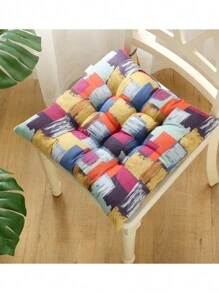 1pc Super Soft Thickened Cushion Linen Breathable Seat Cushion For Office Chair, Classroom, Student Desk All Year Round Use - Red - View 14