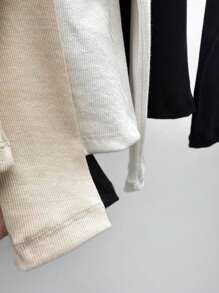 Women Knit Tops - Màu be - Xem 4
