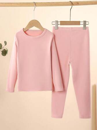 青少女秋冬保暖內衣套裝，家居內衣