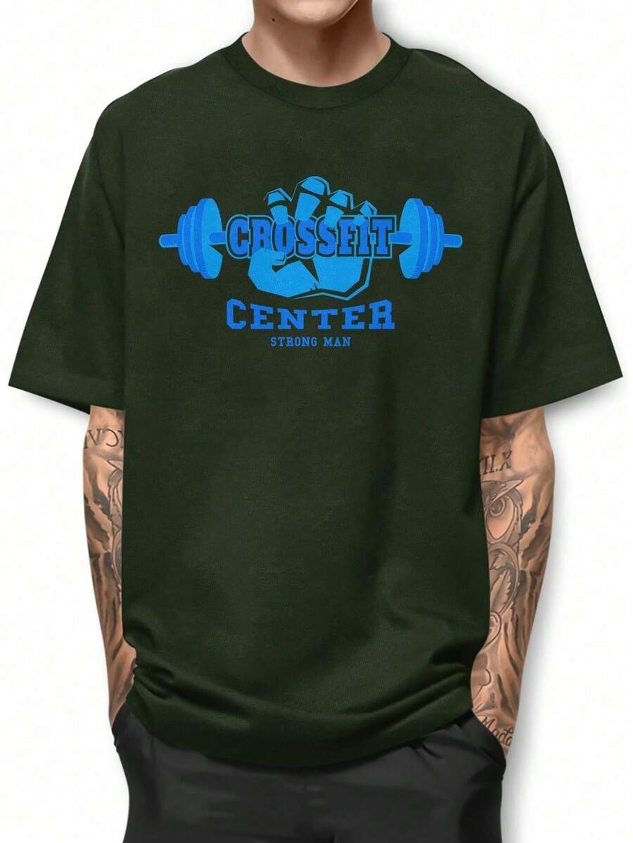 Men T-Shirts - xanh quân đội - Xem 1