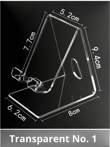 1入組亞克力手機支架，創意ins風格宿舍裝飾、桌面櫃台、手機透明顯示架(產品外包裝隨機發貨) - 彩色 - 查看 2