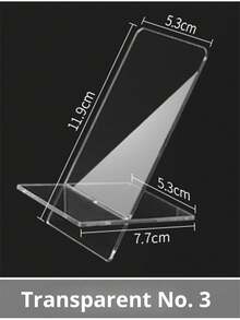 1入組亞克力手機支架，創意ins風格宿舍裝飾、桌面櫃台、手機透明顯示架(產品外包裝隨機發貨) - 彩色 - 查看 5
