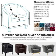 Crushed Velvet Tub Chair Covers 2 Pieces Armchair Sofa Slipcovers With Cushion Cover High Stretch Soft Tub Sofa Covers Furniture Protector For Bar Counter Living Room - Silver - View 2