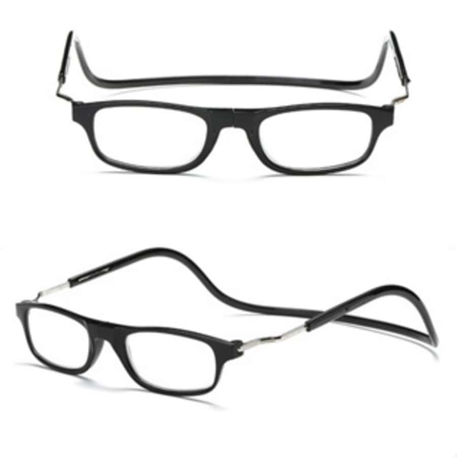 Gafas de Lectura Marco de plástico Ajustable Conexión Frontal magnética Colgante Gafas presbicia de Cuello para Mujeres Hombres 1.0 1.5 2.0 2.5 3.0 3.5 4.0 - Negro 1.5 - Ver 1