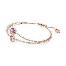 Swarovski Stilla Bangle Mixed Cuts, Pink, Rose Gold-Tone Plated