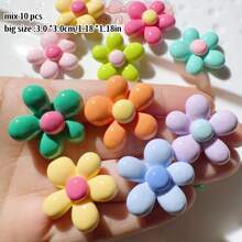 10pcs/Pack Mixed Style DIY Resin Accessories Including Transparent Flower Shaped Earrings, Hair Decorations, Stationery, Phone Case, Keychain, Cup, Hollow Out Clogs, Fridge Magnets, Decorative Stickers With Double-Sided Adhesive Tape Valentines - Multicolor - View 18