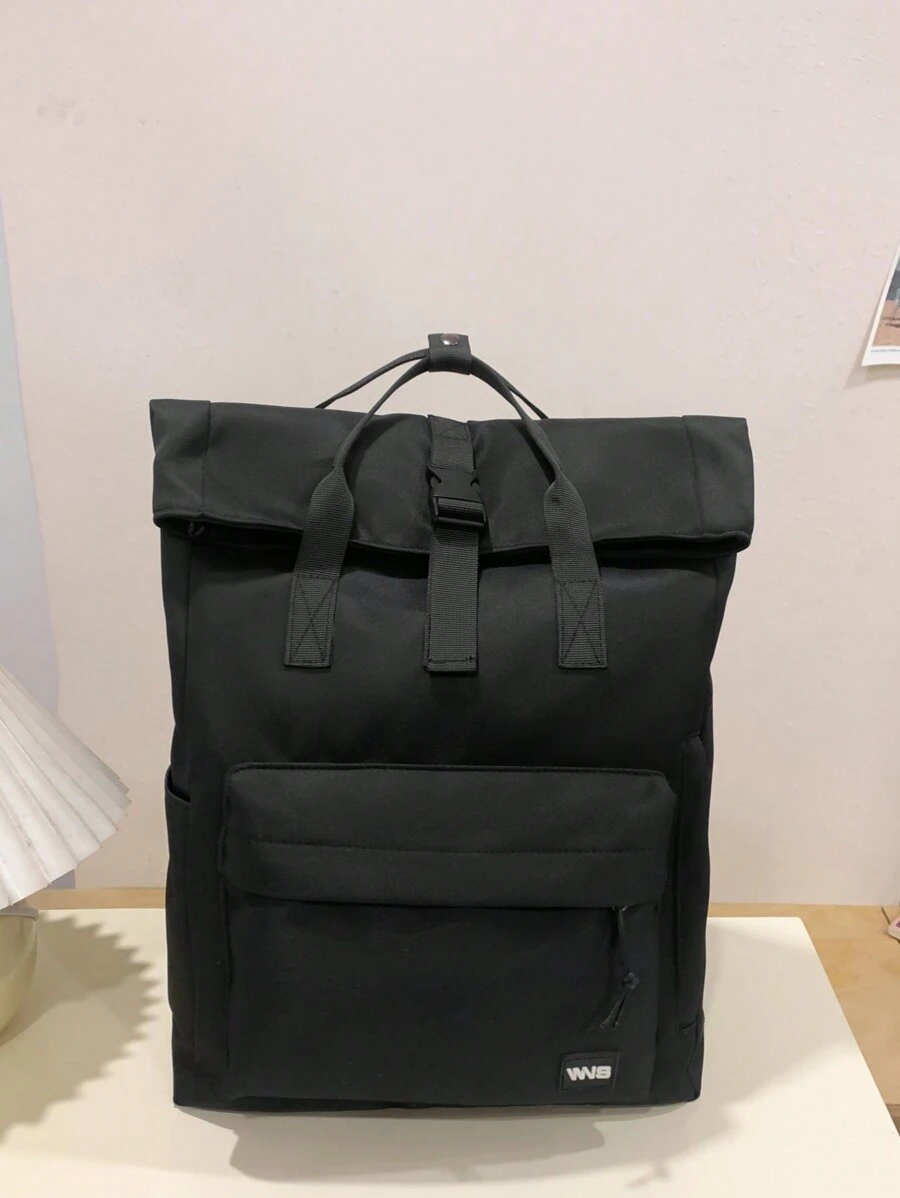 Solid Color Women Functional Backpack Suitable For Daily Commute And Travel, Simple Solid Color Women Casual Functional Backpack, Solid Color Women Functional Backpack, Minimalist Sports Style Backpack, School Backpack