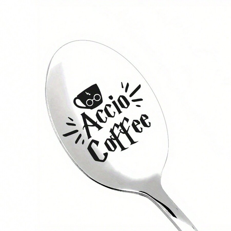 Coffee Ice Cream Engraved Stainless Steel Spoon For Coffee Tea Lovers