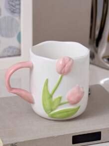 1 件花卉图案马克杯“回到学校”