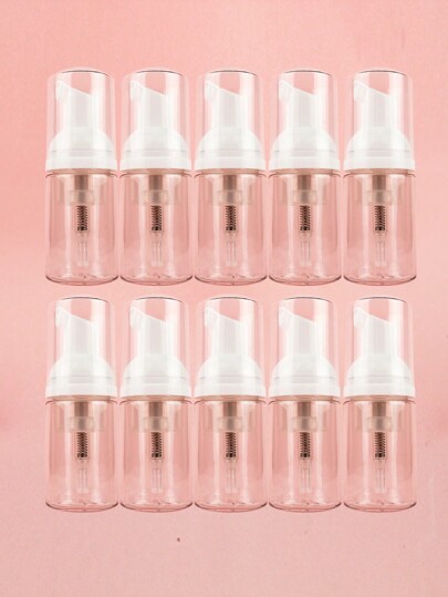 10 قطع زجاجة موزع رغوة سعة 30مل زجاجة بلاستيكية قابلة لإعادة التعبئة للرغوة عينة محمولة موزع صابون رغوي