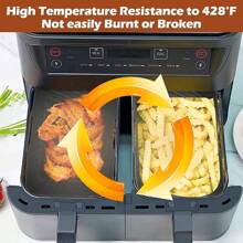 1/2pcs Rectangular Reusable Air Fryer Silicone Liners, Non-Stick Air Fryer Oven Baking Mat Kitchen Air Fryer Accessories - Air Fryer Silicone Mat - View 7