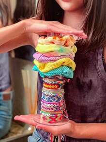 1个透明亚克力管状发圈展示架，多功能收纳架，可用于放置手表、串珠手链、手镯等，返校季必备 - 無色 - 查看 4