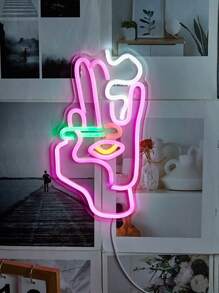 CHI-BUY 1入奇趣LED霓虹燈西部牛仔狗遊戲手柄的眼睛普羅提斯之眼，室內婚禮派對牆壁裝飾霓虹燈，5V USB供電的霓虹燈招牌，適用於臥室客廳 - 彩色 - 查看 4