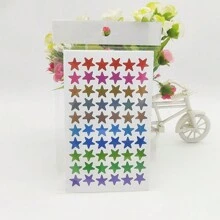 5 Sheets/Pack Star Stickers Colourful Self Adhesive Reward Stickers Stars Labels For Scrapbooking Or Embellishment, 5PCS/Set - Multicolor - View 13