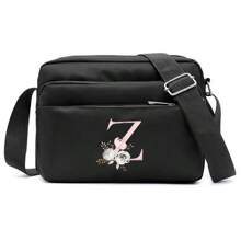 Bolso De Hombro Para Mujer Con Patrón De Letras, Elegante Y Conveniente Para Actividades Al Aire Libre Bolso De Teléfono Bolso Mensajero Bolsa De Varias Capas Monedero Para Mujer Útiles Escolares Para La Habitación De Residencia Universitaria Bolsa Vintage Estilo Bandolera Correa Geométrica Bolso Cruzado En El Pecho Para Mujeres Regalo