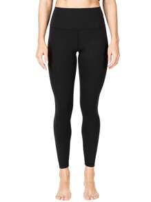 Pantalon de sport unicolore élastique à large ceinture