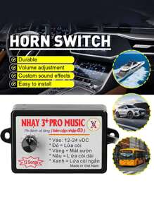 12v 24v Universal Nhay 3+Pro Car Music Horn Controller Horn Speaker Sound Control Unit With With 12 Sound Effects Switching For Car Truck Marine Boat - Black - View 11